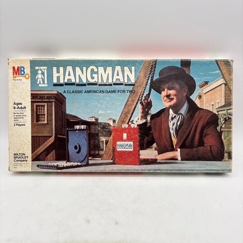 Hangman Game Milton Bradley 1976 Vincent Price Vintage Two Player Complete